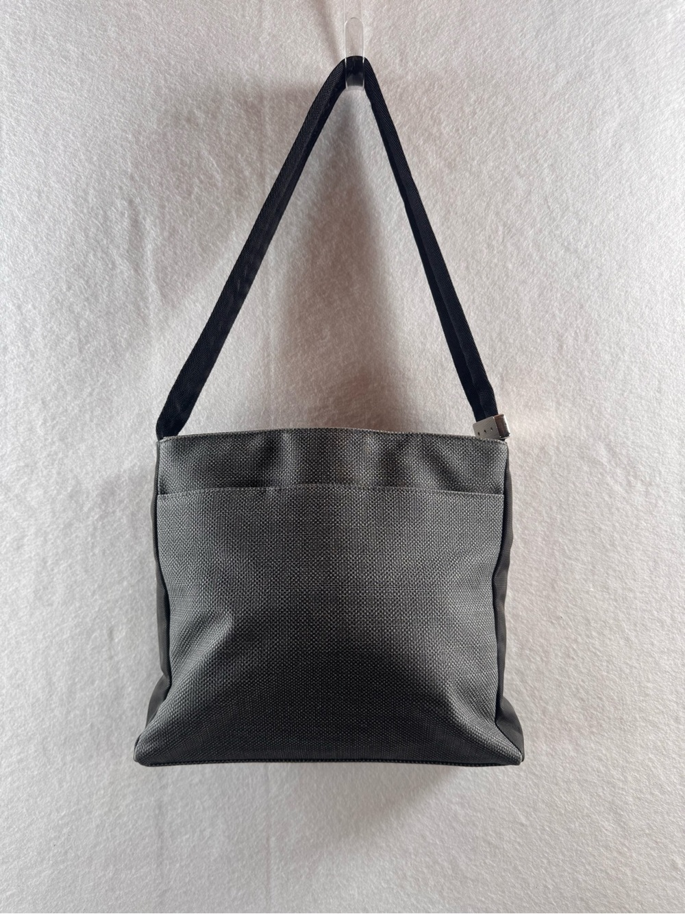 Mondani Gray Woven Crossbody Shoulder Bag